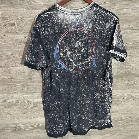 Affliction Reversible Distressed T-shirt Sz Large American Customs Motor Spirit - Picture 13 of 16